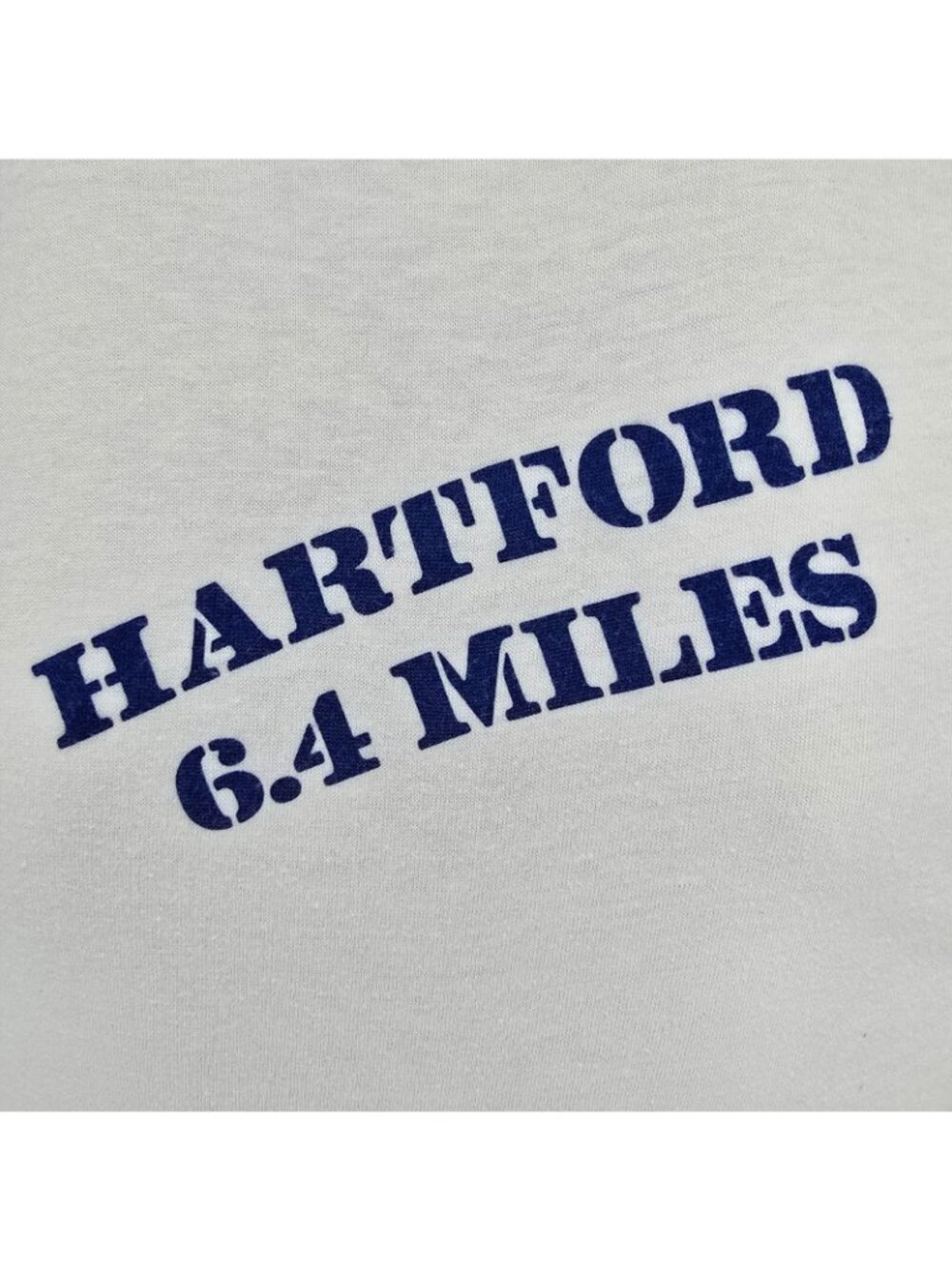 Vintage 1980s Dannon Road Runners Club Hartford 6.4 Miles Ringer T-Shirt (S) - Picture 4 of 13